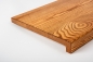 Preview: Stair tread Solid Ash with overhang 20 mm Prime-Nature grade, cherry oiled