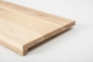 Preview: Stair tread Solid Ash with overhang 20 mm Prime-Nature grade, brushed untreated