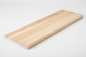 Preview: Stair tread Solid Ash with overhang 20 mm Prime-Nature grade, unfinished