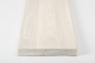 Preview: Stair tread Solid Ash Hardwood, prime grade, 40 mm, chalked white oiled