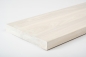 Preview: Stair tread Solid Ash Hardwood, prime grade, 40 mm, chalked white oiled