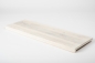 Preview: Window sill Solid Ash Hardwood with overhang Rustic grade 20 mm brushed chalked white oiled