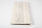 Preview: Window sill Solid Ash Hardwood with overhang Rustic grade 20 mm brushed chalked white oiled