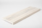 Preview: Stair tread Solid Ash Hardwood with overhang , Rustic grade, 20 mm chalked white oiled