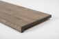 Preview: Window sill Solid Ash Hardwood with overhang Rustic grade 20 mm graphite oiled