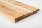 Preview: Stair tread Solid Ash Hardwood with overhang , Rustic grade, 20 mm hard wax oil nature