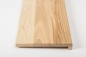 Preview: Window sill Solid Ash Hardwood with overhang Rustic grade, 20 mm hard wax oil nature white