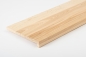 Preview: Window sill Solid Ash Hardwood with overhang Rustic grade, 20 mm hard wax oil nature white