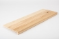 Preview: Window sill Solid Ash Hardwood with overhang Rustic grade, 20 mm hard wax oil nature white