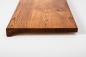 Preview: Window sill Solid Ash Hardwood with overhang Rustic grade, 20 mm cherry oiled