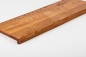 Preview: Window sill Solid Ash Hardwood with overhang Rustic grade, 20 mm cherry oiled