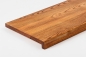 Preview: Window sill Solid Ash Hardwood with overhang Rustic grade, 20 mm cherry oiled