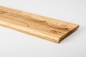 Preview: Window sill Solid Ash Hardwood with overhang Rustic grade 20 mm natural oiled