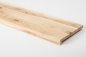 Preview: Window sill Solid Ash Hardwood with overhang Rustic grade 20 mm brushed unfinished