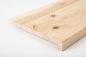Preview: Window sill Solid Ash Hardwood with overhang Rustic grade 20 mm brushed unfinished