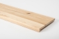 Preview: Window sill Solid Ash Hardwood with overhang Rustic grade 20 mm white oiled