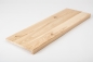 Preview: Window sill Solid Ash Hardwood with overhang Rustic grade 20 mm white oiled