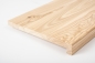 Preview: Stair tread Solid Ash Hardwood with overhang , Rustic grade, 20 mm white oiled