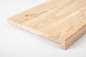 Preview: Window sill Solid Ash Hardwood with overhang Rustic grade 20 mm white oiled