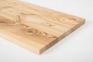 Preview: Wall Shelf Solid Ash Hardwood Rustic grade, 20 mm hard wax oil nature white