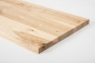 Preview: Wall shelf Solid Ash Hardwood, Rustic grade, 20 mm brushed unfinished