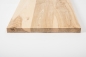Preview: Wall shelf Solid Ash Hardwood, Rustic grade, 20 mm brushed unfinished
