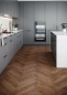 Mobile Preview: Solid wood flooring planks Herringbone Parquet Oak 16x100x500-600 mm