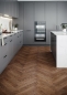 Preview: Solid wood flooring planks Herringbone Parquet Oak 22x100x500-600 mm