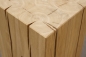 Preview: Hocker Sitzklotz Eiche 280x280 x 450mm gehobelt unbehandelt