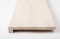 Preview: Stair tread Solid beech window sill  DL 20mm chalked white oiled