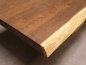 Preview: Räuchereiche Rustikal mit Baumkante 40 mm Naturgeölt Arbeitsplatte Massivholzplatte