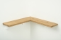 Preview: Corner shelf with connector Oak rustic 20mm Width: 200 mm untreated