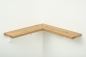 Preview: Corner shelf with connector Oak rustic 20mm Witdh: 250mm untreated