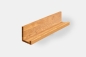 Preview: Wall shelf Solid Oak Hardwood with hangers 20 mm, Length: 600mm, prime grade natural oiled