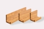 Preview: Set of 3 shelves Solid Oak Hardwood  20 mm, prime grade natural oiled