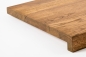 Preview: Stair tread Solid Oak Hardwood step with overhang, 20 mm, Rustic grade, antique oiled