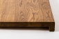 Preview: Window sill Solid Oak with overhang, 20 mm, Rustic grade, antique oiled