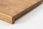 Preview: Window sill Solid Oak with overhang, 20 mm, Rustic grade, bronze oiled