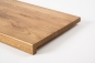 Preview: Window sill Solid Oak with overhang, 20 mm, Rustic grade, bronze oiled