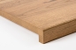 Preview: Window sill Solid Oak with overhang, 20 mm, Rustic grade, bronze oiled