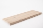 Preview: Window sill Solid Oak with overhang, 20 mm Rustic grade brushed chalked white oiled