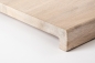 Preview: Window sill Solid Oak with overhang, 20 mm Rustic grade brushed chalked white oiled