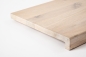 Preview: Window sill Solid Oak with overhang, 20 mm Rustic grade brushed chalked white oiled