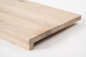 Preview: Window sill Solid Oak with overhang, 20 mm Rustic grade brushed chalked white oiled