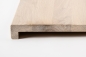 Preview: Window sill Solid Oak with overhang, 20 mm Rustic grade brushed chalked white oiled