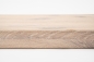 Preview: Window sill Solid Oak with overhang, 20 mm Rustic grade brushed chalked white oiled