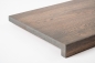 Preview: Window sill Solid Oak with overhang, 20 mm, Rustic grade, graphite oiled