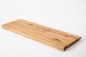 Preview: Window sill Solid Oak Hardwood with overhang, 20 mm, Rustic grade, hard wax oil natural