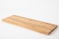 Preview: Window sill Solid Oak Wild Oak Rustic with overhang, DL full stave slats, 20 mm, hard wax oil natural white