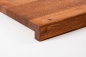 Preview: Window sill Solid Oak with overhang, 20 mm, Rustic grade, cherry oiled